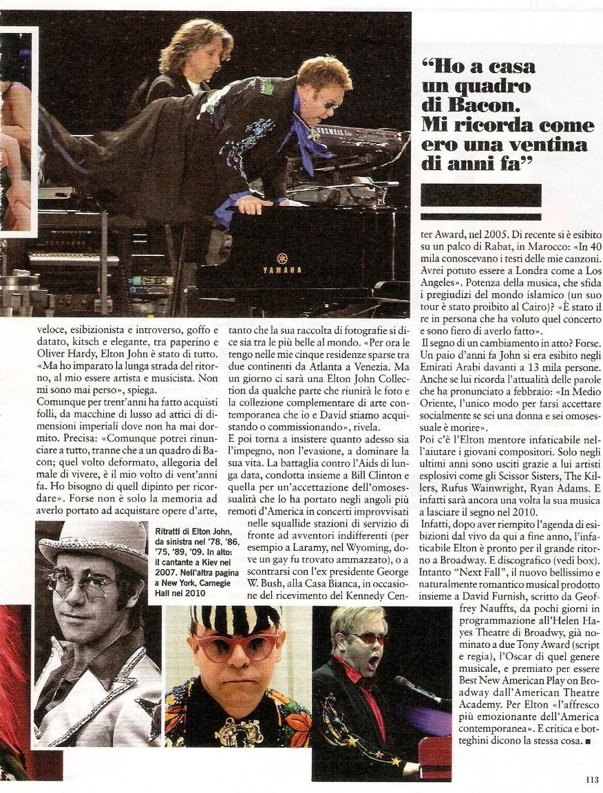 Elton John - L'Espresso giugno 2010