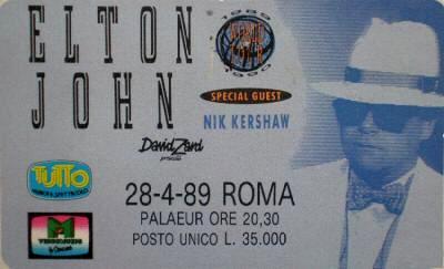 Elton John - Roma 1989